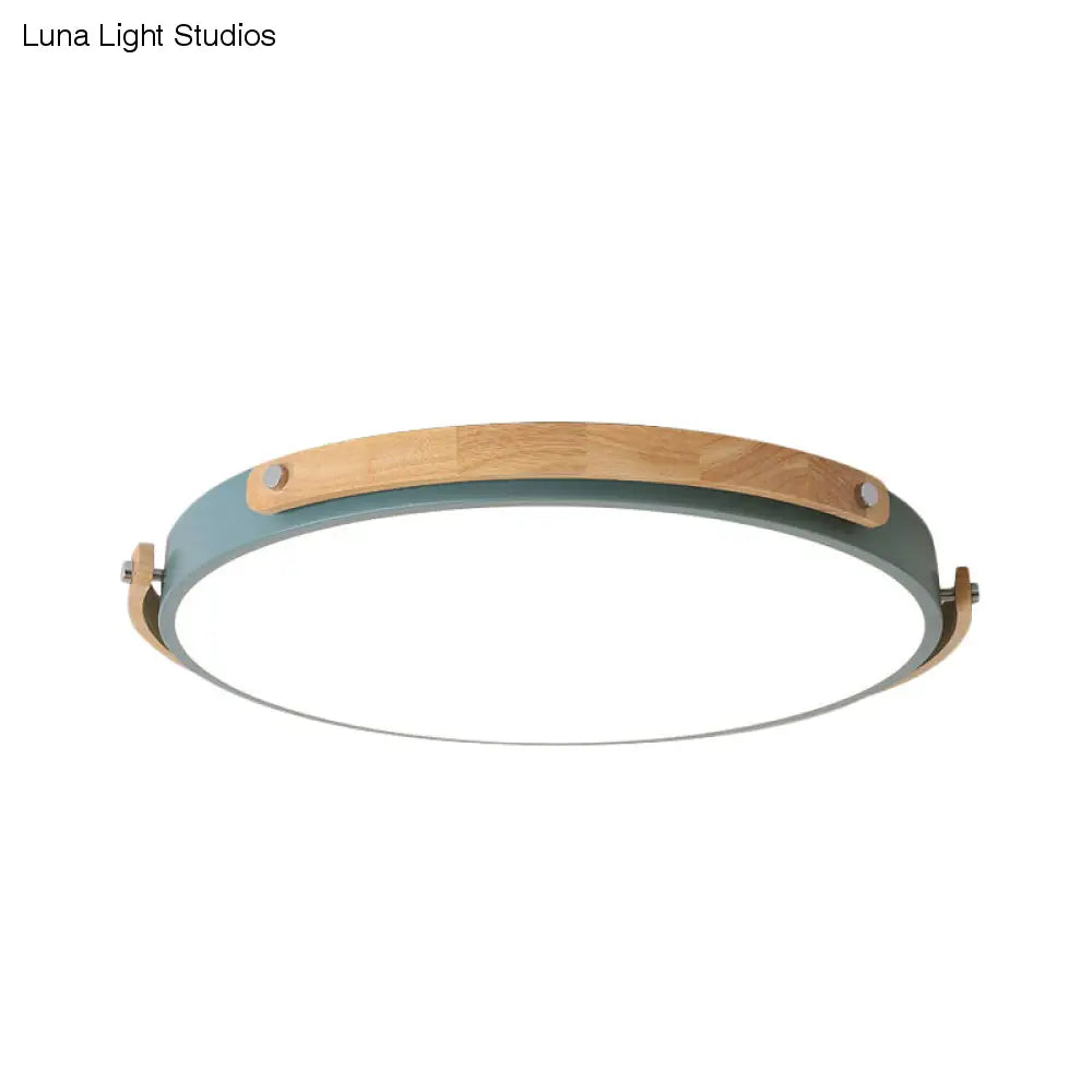 Plafoniera da incasso a LED circolare in acrilico stile Macaron - Elegante lampada da soffitto per la cameretta e i corridoi dei bambini