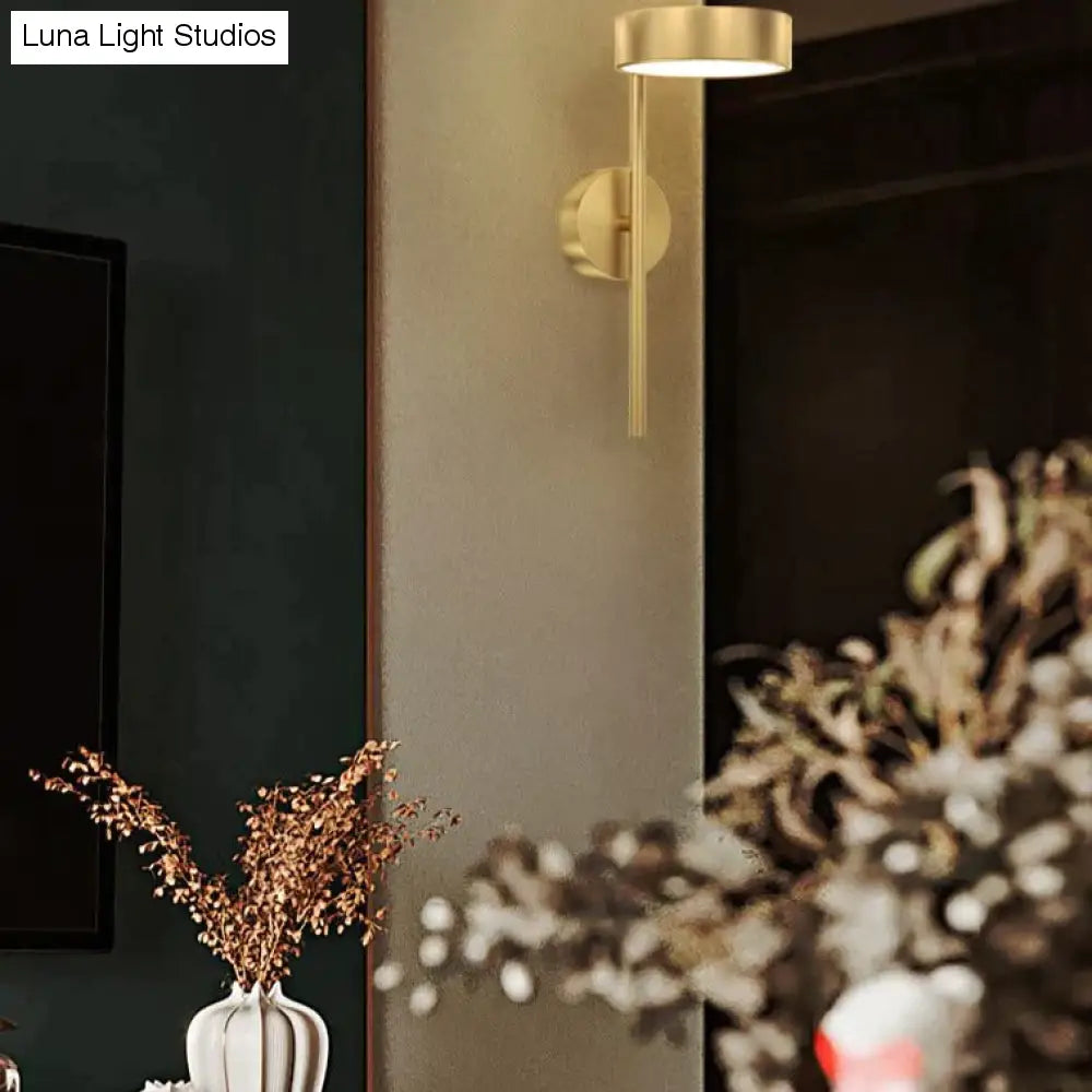 Nordic Light Luxe bedlampje Slaapkamer Volledig koperen wandlamp