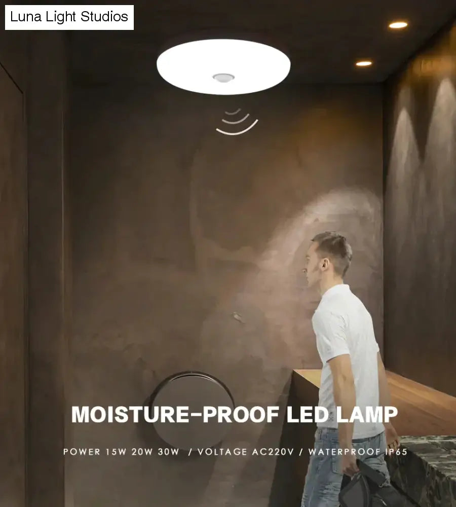 Plafonnier LED avec détecteur de mouvement, 30/36W, montage en Surface PIR, éclairage intérieur, maison, cuisine, balcon, entrée carrée, IP65