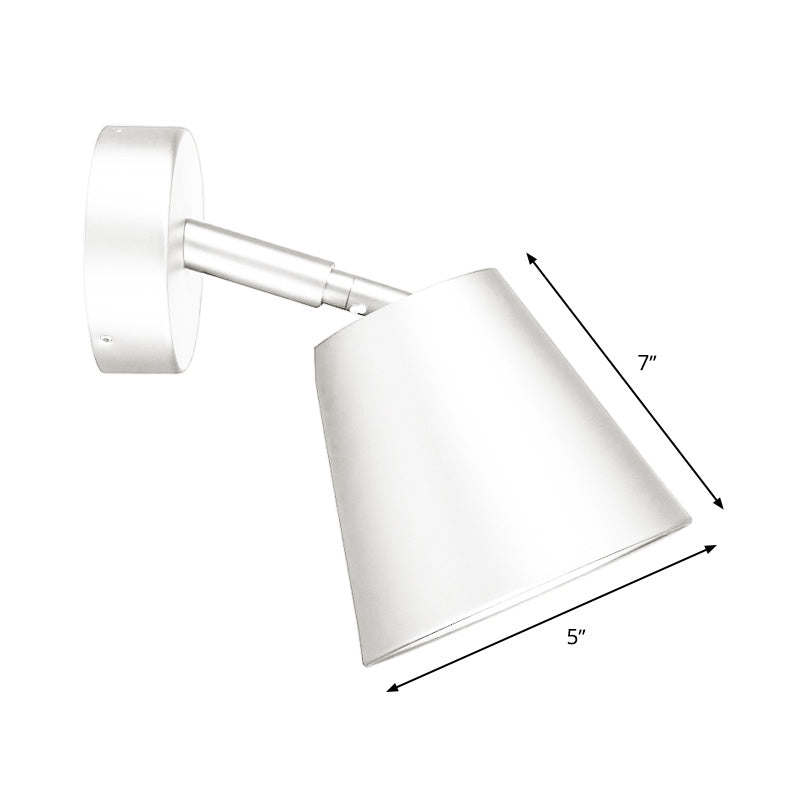 Taps toelopende LED-badkamerwandkandelaar - Minimalistisch metalen ontwerp - 1 kop - Wit/Chroom