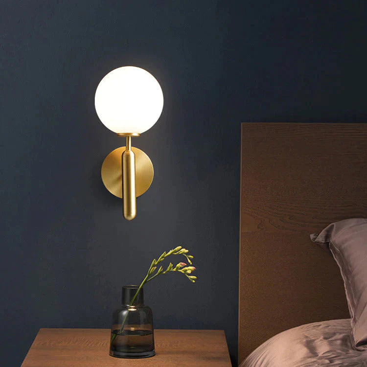 Einfache nordische moderne Schlafzimmer-Nachttischlampe aus Kupfer