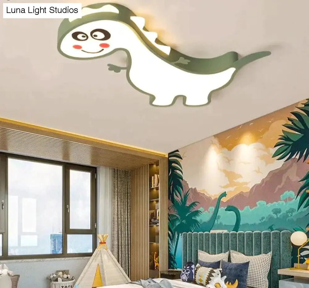Nieuwe Dinasour Moderne Led Plafondverlichting Lamp Voor Kind Slaapkamer Studeerkamer Babykamer Afstandsbediening Cartoon Designer Lamparas