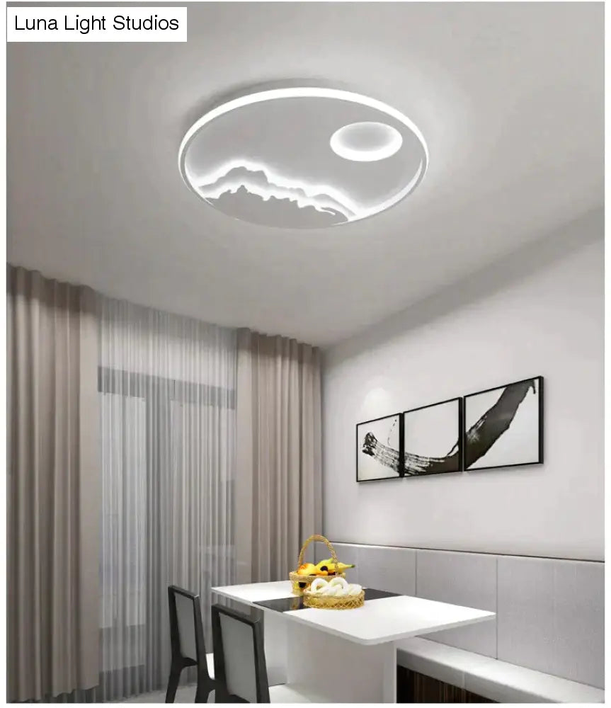 LED-Deckenleuchte, modernes Natur-Sonnenaufgang-Design, für Wohnzimmer, Schlafzimmer, Küche, Esszimmer, Beleuchtungskörper ICFW1910