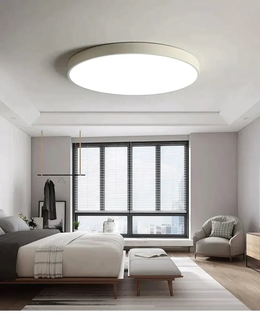 Lámpara de techo Led moderna de Metal, lámpara de techo Led Simple en blanco y negro para sala de estar, dormitorio, comedor, accesorios de iluminación