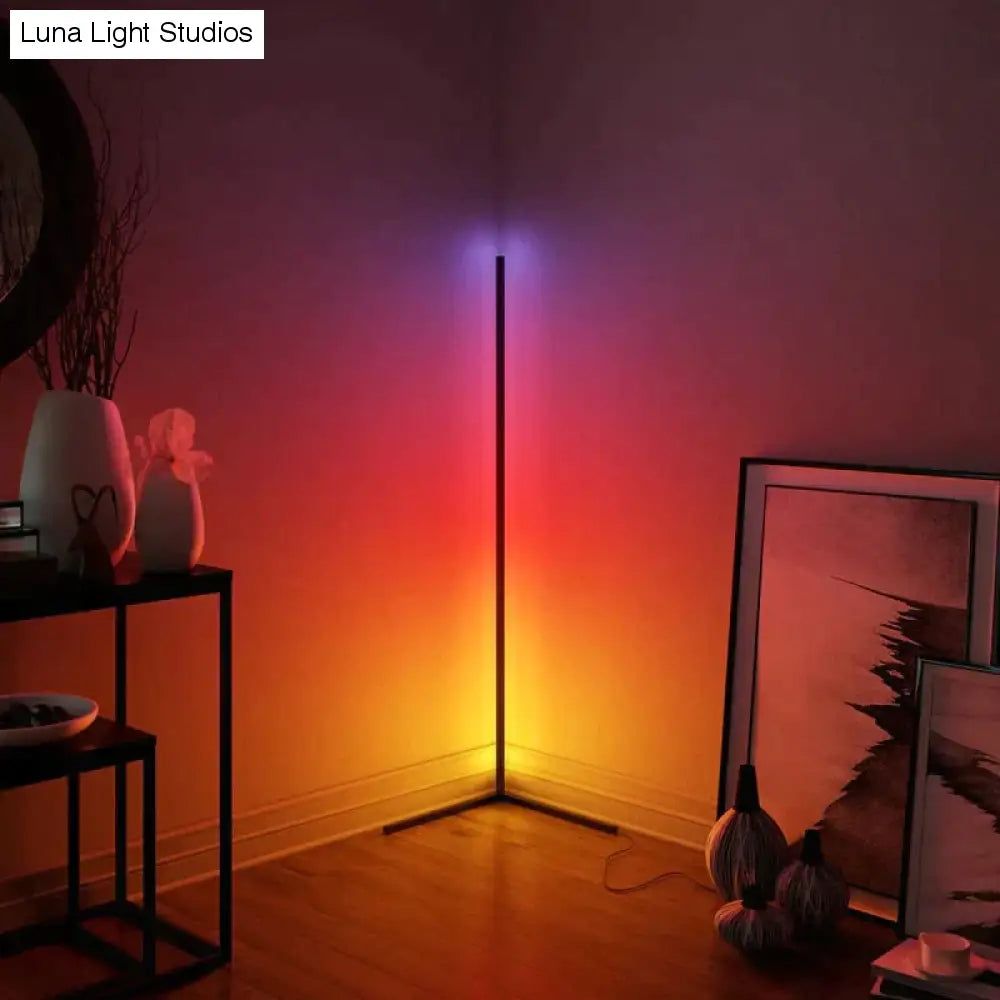 Lampadaire LED nordique RGB coin LED Angle droit lampadaires coloré chambre lampe éclairage télécommande coin lampe sur pied