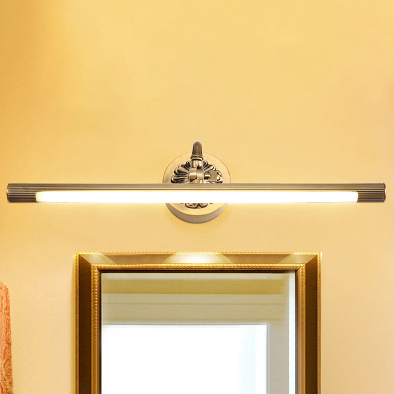 Aplique de pared moderno con acabado de latón LED integrado para baño - Iluminación de tocador, 17