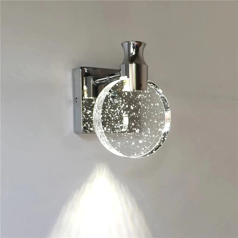 Eenvoudige kristallen LED-wandlamp voor badkamerslaapkamer