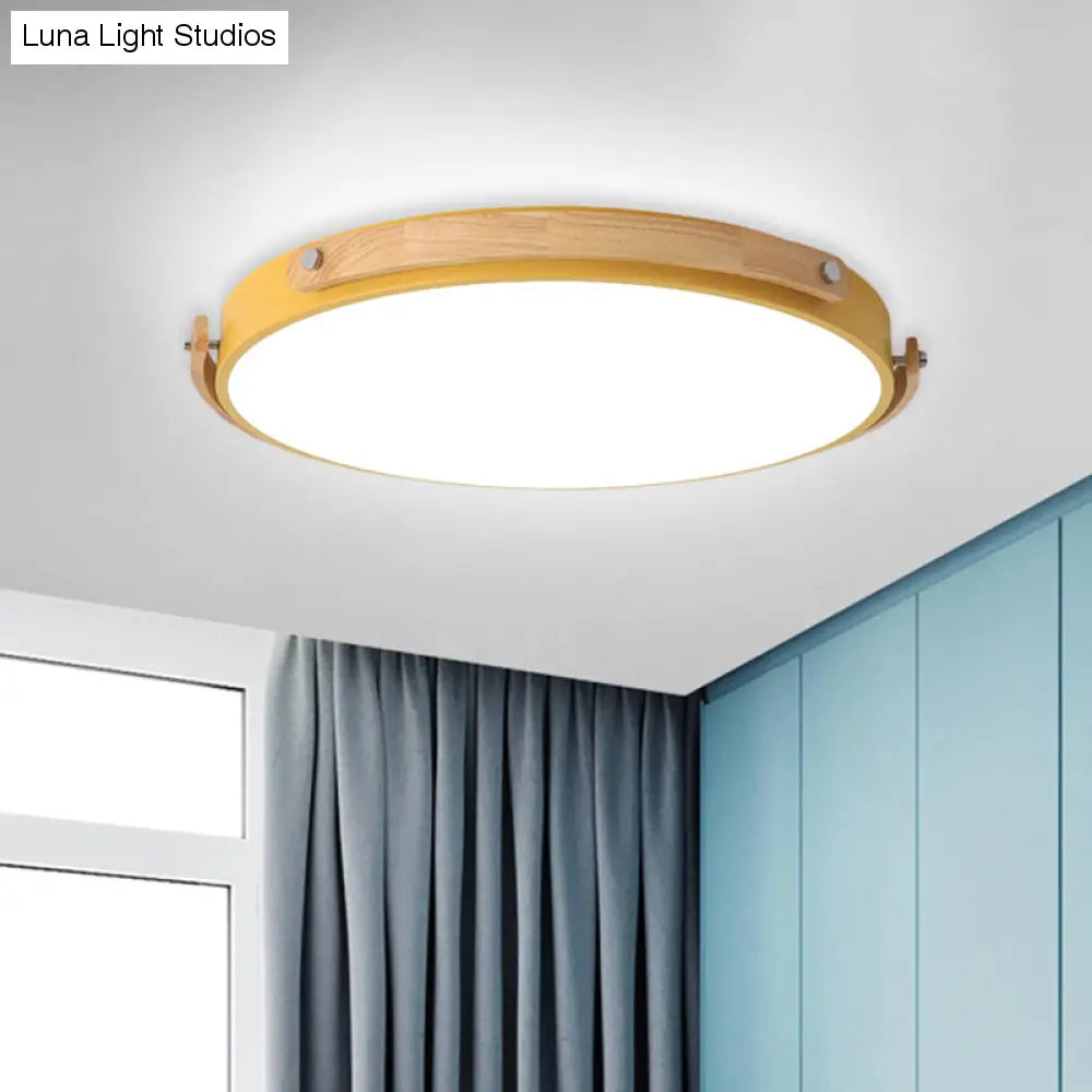 Plafoniera da incasso a LED circolare in acrilico stile Macaron - Elegante lampada da soffitto per la cameretta e i corridoi dei bambini