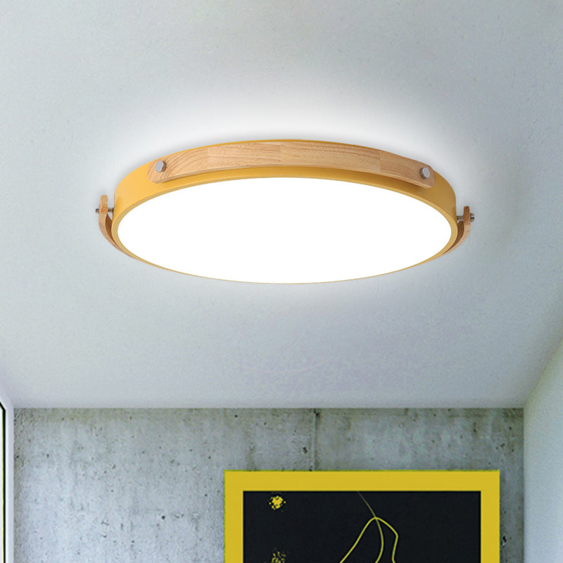 Plafoniera da incasso a LED circolare in acrilico stile Macaron - Elegante lampada da soffitto per la cameretta e i corridoi dei bambini