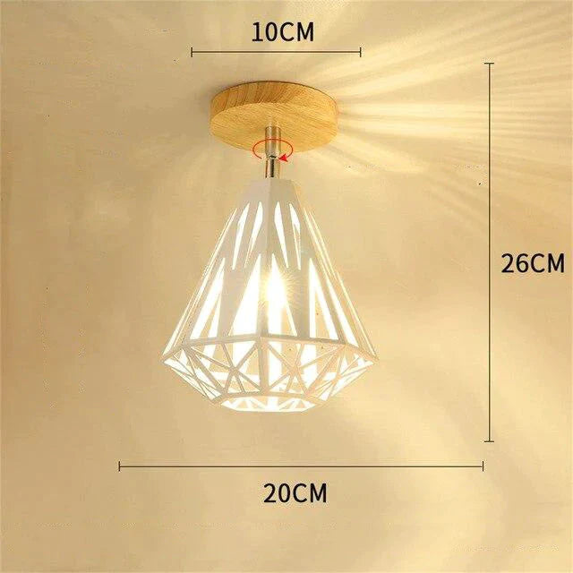 Plafonnier nordique en fer forgé, design moderne et minimaliste, luminaire décoratif de plafond, idéal pour un bureau, une chambre à coucher ou une chambre à coucher, créatif