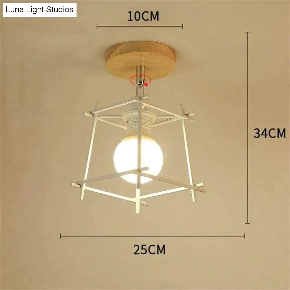 Plafonnier nordique en fer forgé, design moderne et minimaliste, luminaire décoratif de plafond, idéal pour un bureau, une chambre à coucher ou une chambre à coucher, créatif