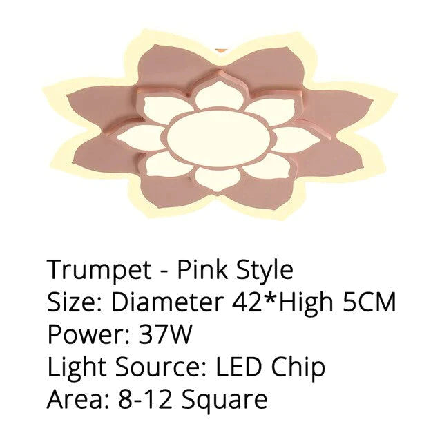 Nieuwe aankomst led-plafondverlichting lamp met afstandsbediening en bloemontwerper voor kinderslaapkamer studeerkamer babykamer Lamparas De Te