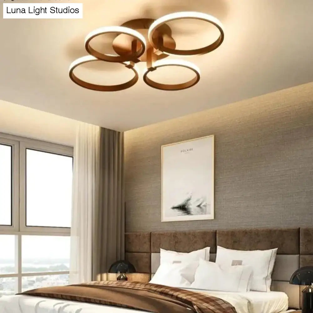 Lámpara LED moderna de acrílico para sala de estar, Lustres LED para dormitorio, lámpara de iluminación de techo grande, accesorios
