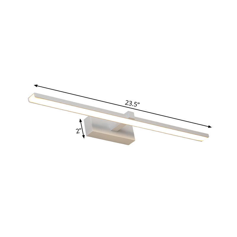 Lámpara de pared LED nórdica moderna para tocador de baño elegante - Blanco/Madera, 16