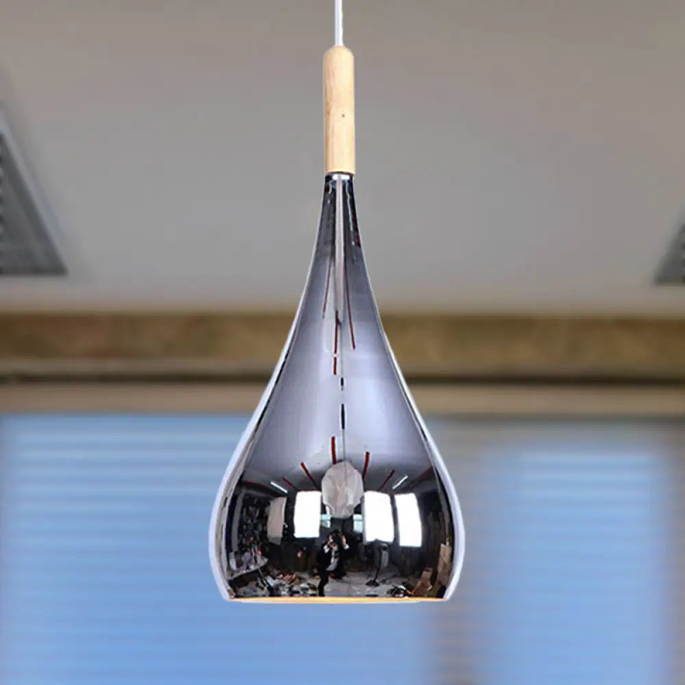 Lampada a sospensione a goccia Lampada da soffitto moderna in metallo cromato/oro rosa per cucina