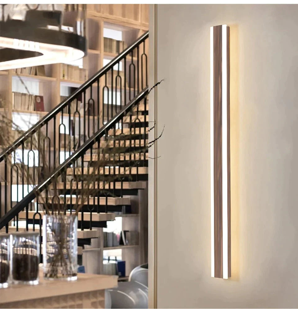 Nuova lampada da parete per esterni cinese Impermeabile in acciaio inossidabile lungo LED imitazione marmo Lampada da parete per hotel villa da giardino