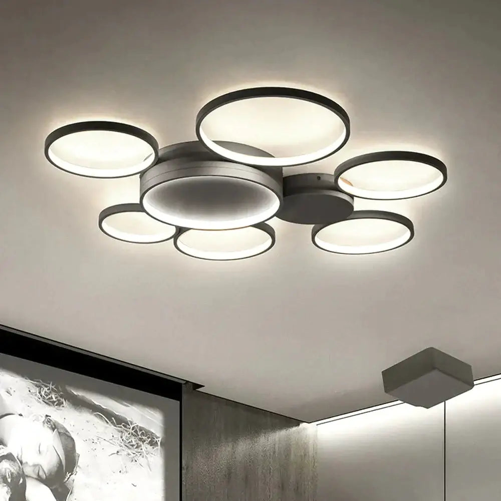 Moderne runde LED-Deckenleuchten Schlafzimmer Esszimmer Deckenleuchten Küche Plafondlamp Oberflächenmontage Fernbedienung Lamparas