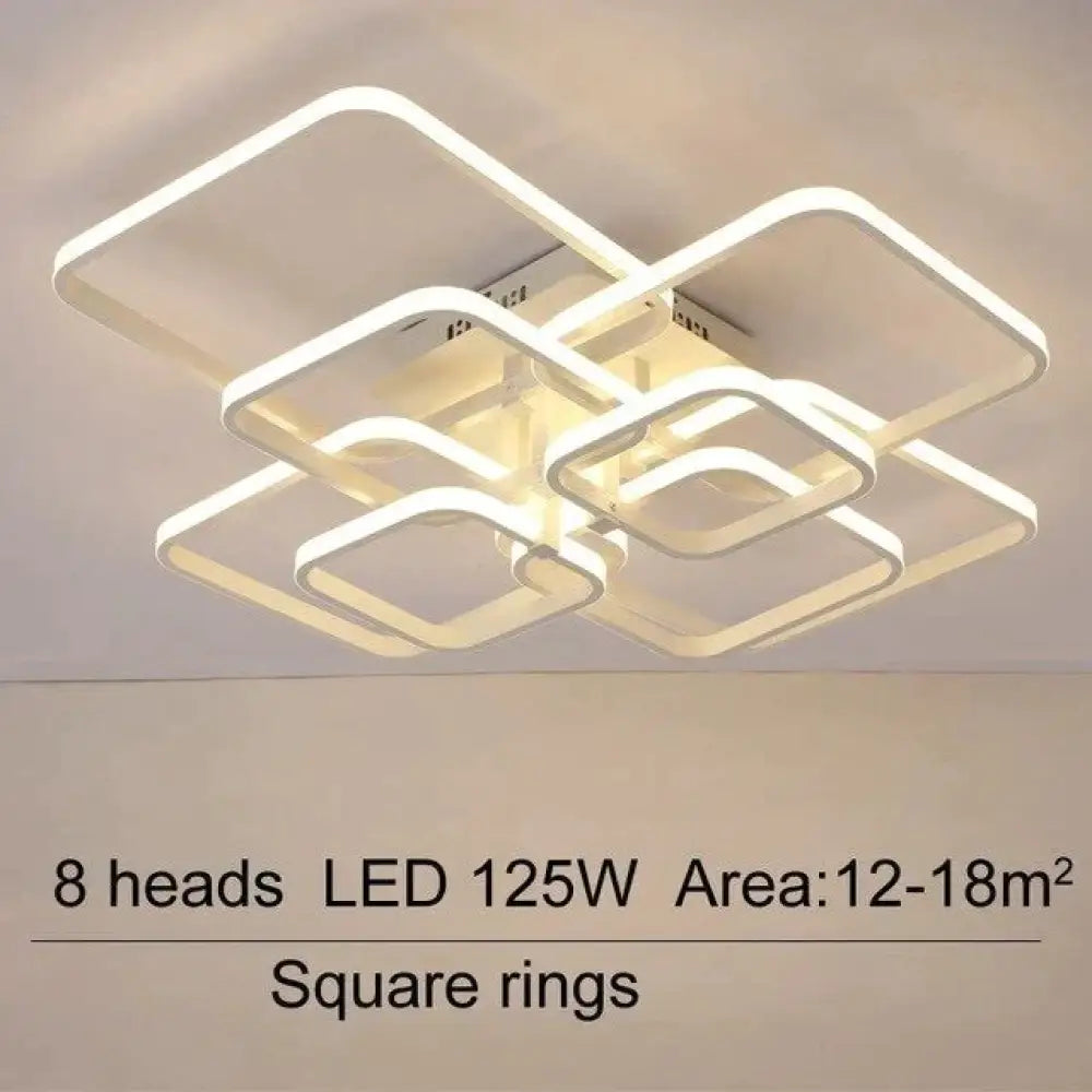 Lámpara LED moderna de acrílico para sala de estar, Lustres LED para dormitorio, lámpara de iluminación de techo grande, accesorios