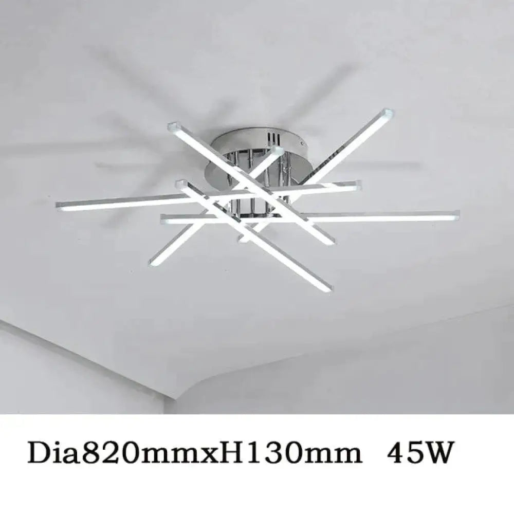 Chromowane wykończenie Nowoczesne lampy sufitowe LED do salonu Sypialnia Gabinet Lampa sufitowa Home Deco