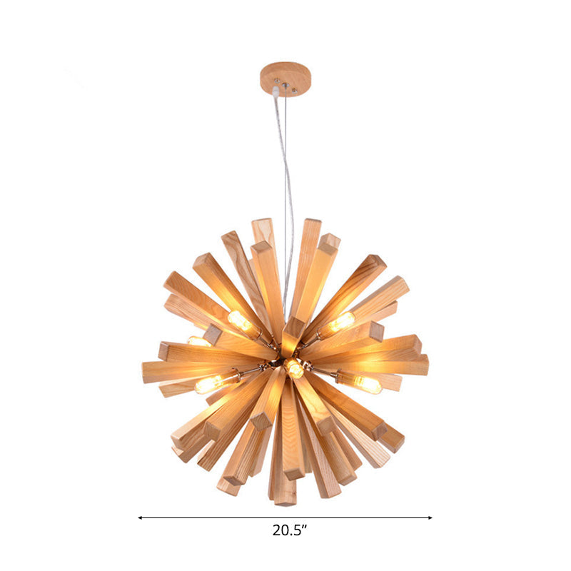 Lampadario Starburst Lampadario Modernismo Legno 14