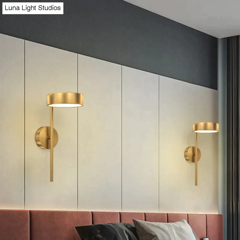 Nordic Light Luxe bedlampje Slaapkamer Volledig koperen wandlamp