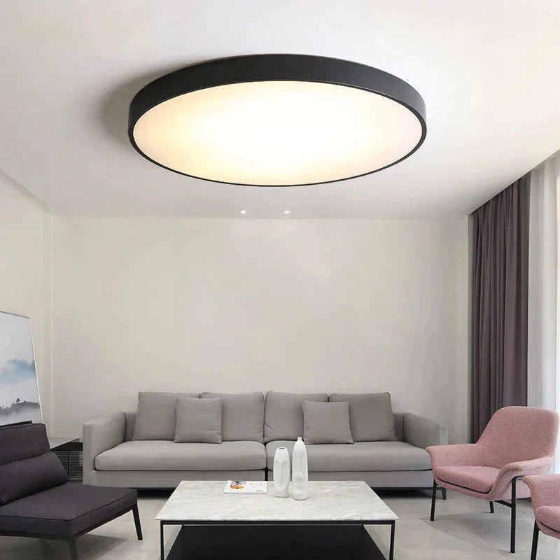 Lámpara de techo Led moderna de Metal, lámpara de techo Led Simple en blanco y negro para sala de estar, dormitorio, comedor, accesorios de iluminación