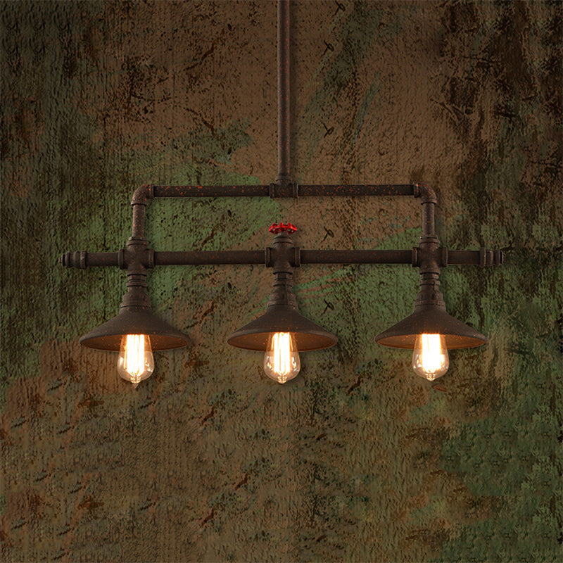 Luminaire d'île en fer forgé de Style industriel, 3/5 lumières, pour Restaurant
