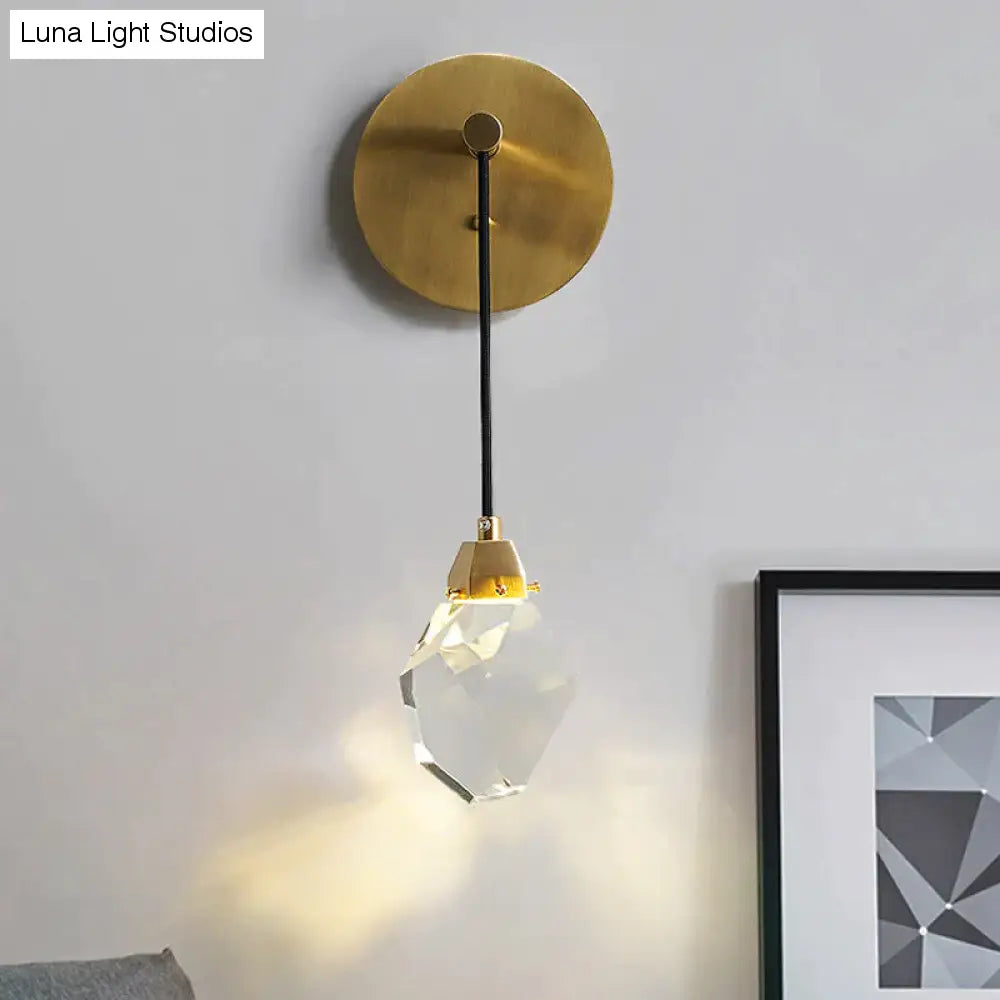 Moderne kristallen LED volledig koperen wandlamp
