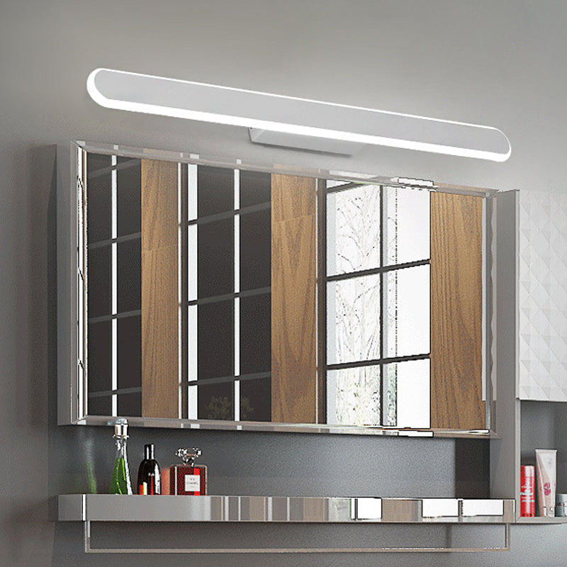 Lámpara de tocador LED moderna para espejo de baño blanco - Disponible en luz blanca/cálida, 3 tamaños