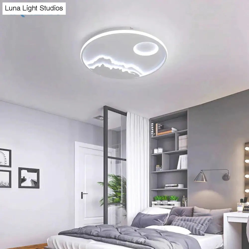 LED-Deckenleuchte, modernes Natur-Sonnenaufgang-Design, für Wohnzimmer, Schlafzimmer, Küche, Esszimmer, Beleuchtungskörper ICFW1910