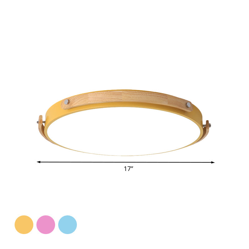 Plafoniera da incasso a LED circolare in acrilico stile Macaron - Elegante lampada da soffitto per la cameretta e i corridoi dei bambini