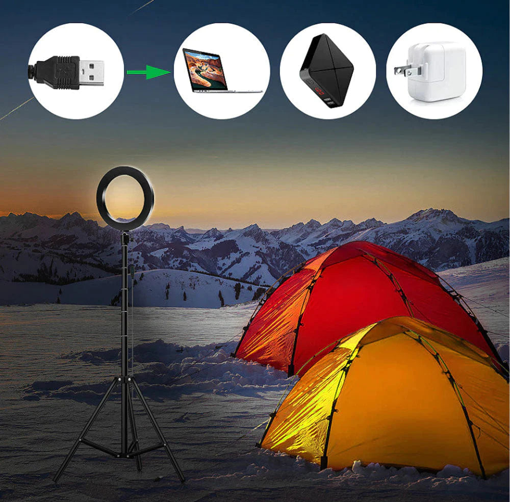 Lampa podłogowa LED USB pierścieniowa lampa podłogowa statyw pierścieniowy 80 diod LED stojąca lampa podłogowa do wideo YouTube Photo Ringlight makijaż abażur