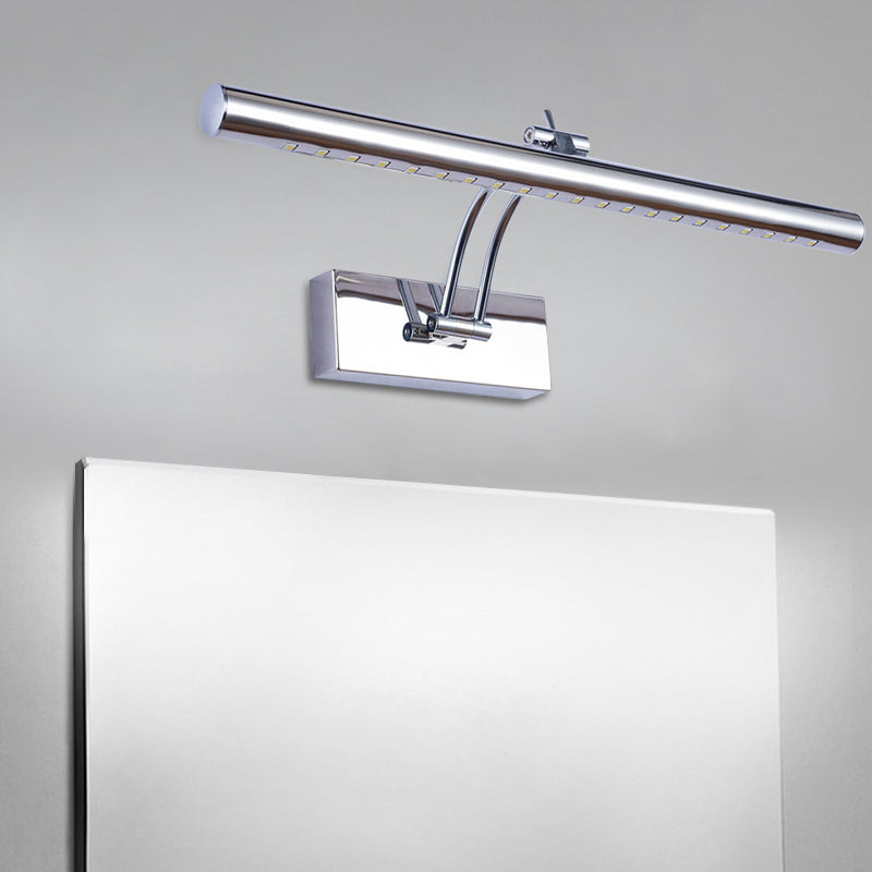 Lámpara de pared LED para baño con pantalla tubular de metal - Acabado cromado/dorado, 16