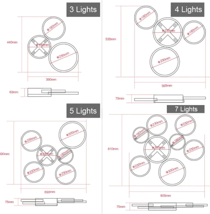 Moderne runde LED-Deckenleuchten Schlafzimmer Esszimmer Deckenleuchten Küche Plafondlamp Oberflächenmontage Fernbedienung Lamparas