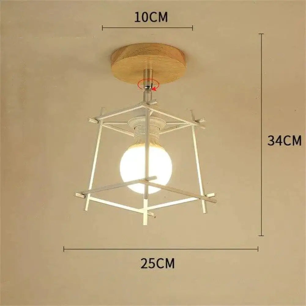 Plafonnier nordique en fer forgé, design moderne et minimaliste, luminaire décoratif de plafond, idéal pour un bureau, une chambre à coucher ou une chambre à coucher, créatif