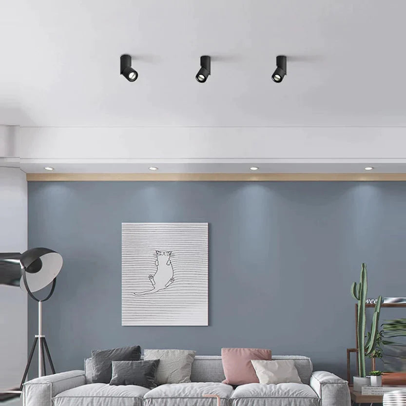 Dimmbare rotierende LED-Downlights 10 W, 15 W, 20 W, COB-LED-Deckenstrahler, LED-Wandleuchte, warm-kaltweiße Innenbeleuchtung