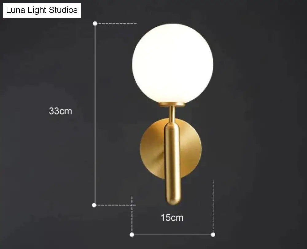 Einfache nordische moderne Schlafzimmer-Nachttischlampe aus Kupfer