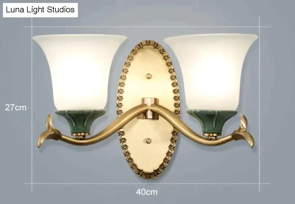 Prosta retro lampa schodowa Sypialnia Nocna miedziana kinkiet