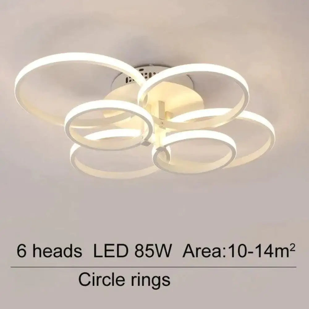 Lámpara LED moderna de acrílico para sala de estar, Lustres LED para dormitorio, lámpara de iluminación de techo grande, accesorios