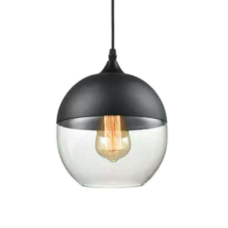 1-lichts hanglamp retro industriële stijl glazen hangende plafondverlichting voor restaurant