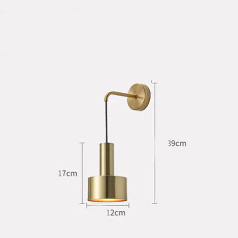 Nordic Massief Houten Alle Koperen Woonkamer Achtergrond Wandlamp Creatieve Gang Koperen Wandlamp Slaapkamer Chinese Walnoot Bedlampje