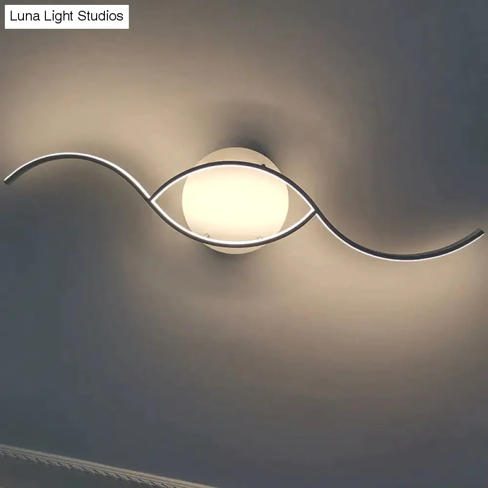 Luces de techo Led modernas para sala de estar, dormitorio, sala de estudio, vestíbulo, lámpara de techo redonda para el hogar, acabado mate en blanco y negro