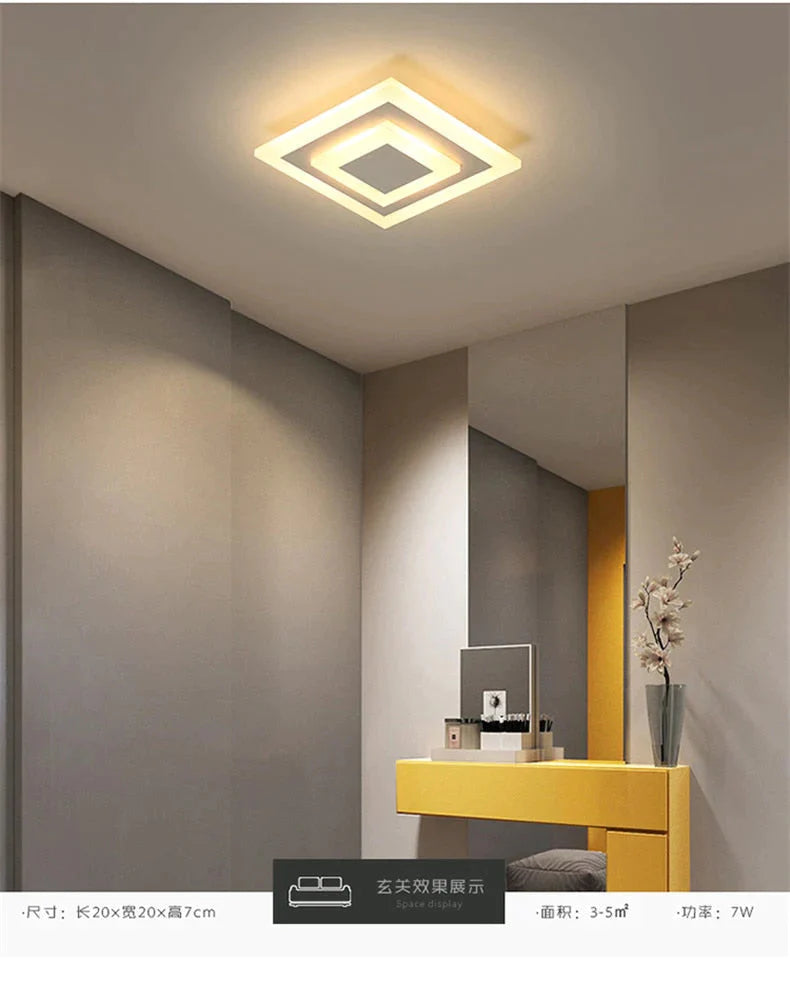 LED-plafondverlichting Lampara Techo Dormitorio Dimbaar Opbouwmontage Inbouw Voor Keuken Gang Badkamer Studie Modern plafon led