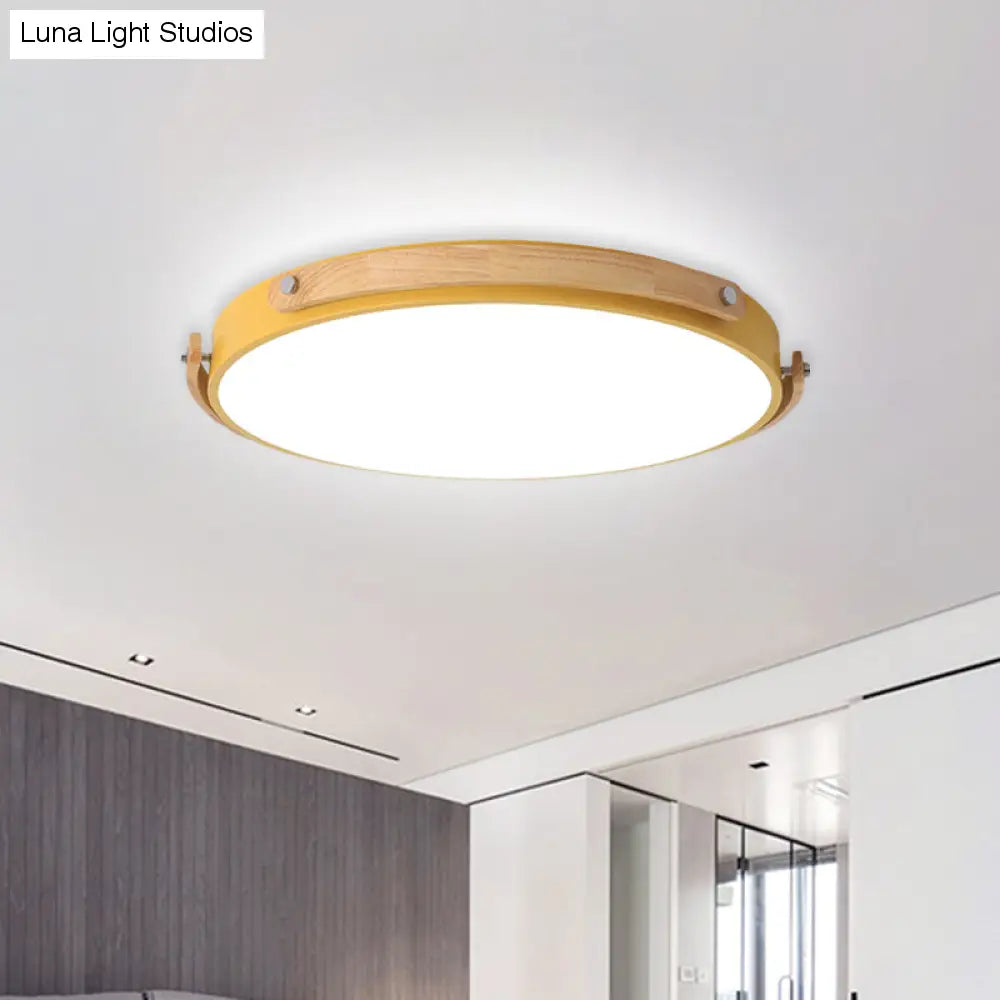 Plafoniera da incasso a LED circolare in acrilico stile Macaron - Elegante lampada da soffitto per la cameretta e i corridoi dei bambini