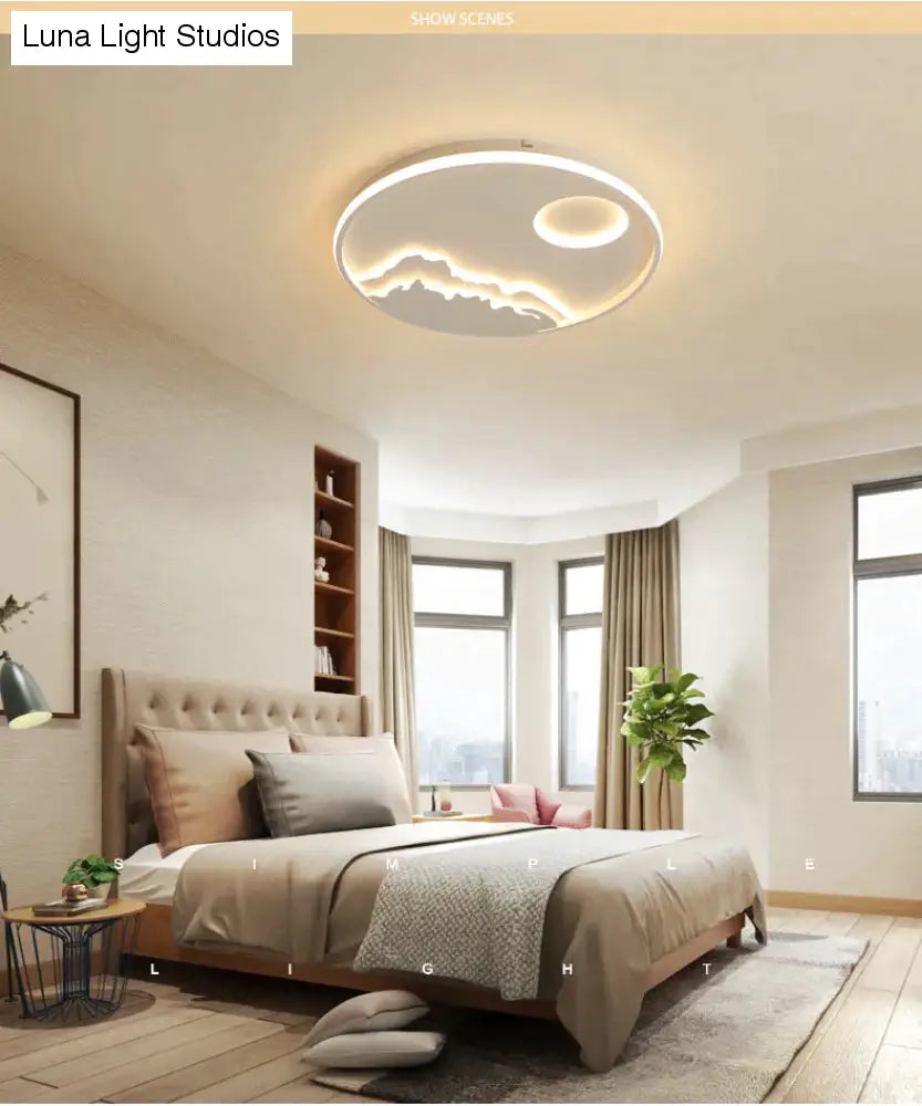 LED plafonnier moderne Nature lever du soleil Design pour salon chambre cuisine salle à manger luminaire ICFW1910