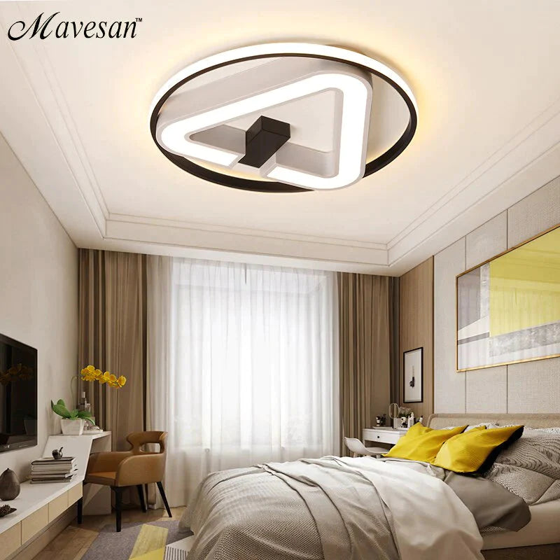 Moderne LED Dreieck Deckenleuchten Für Wohnzimmer Schlafzimmer Innenbeleuchtung Deckenleuchte Leuchte Fernbedienung Dimmen
