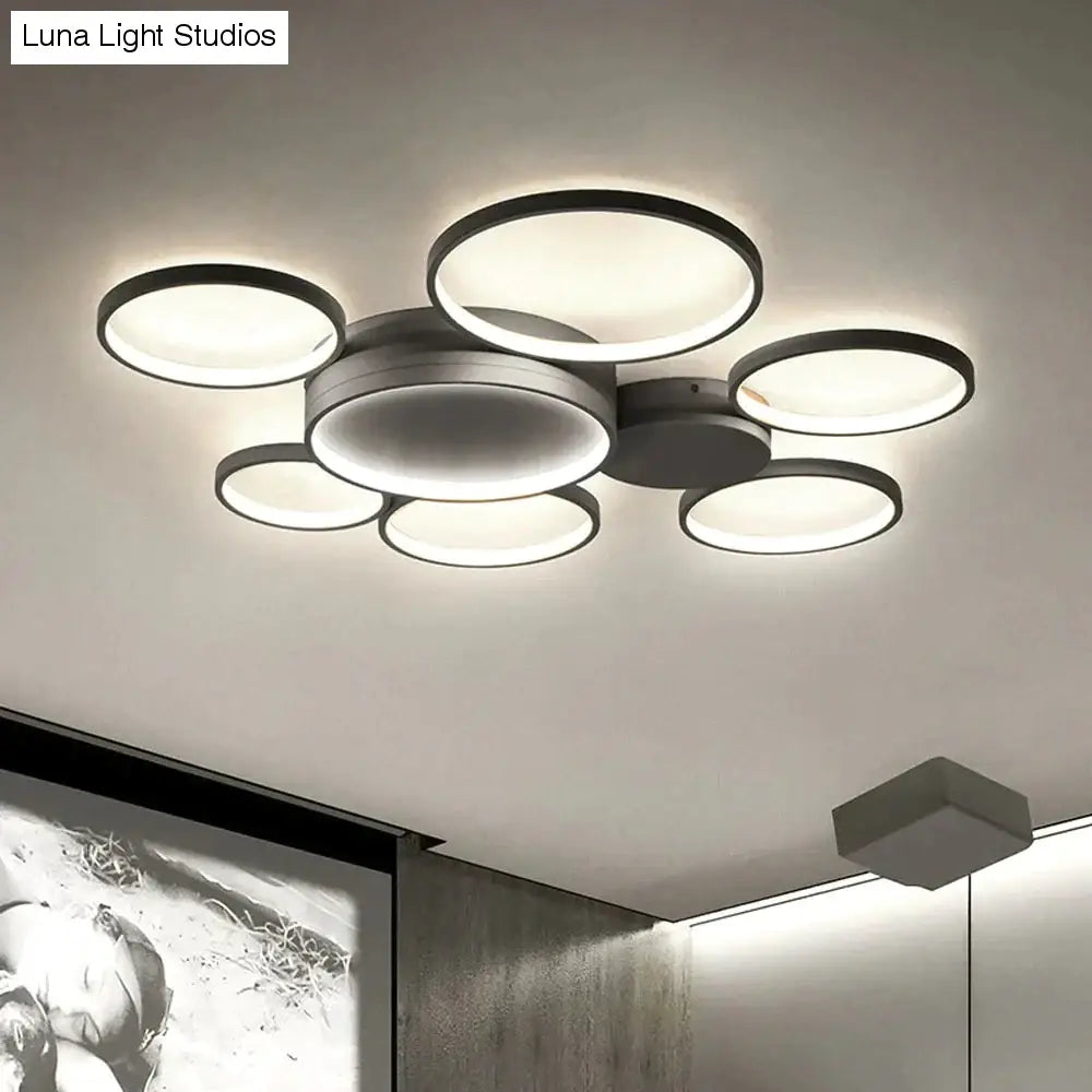 Plafonniers LED circulaires modernes chambre salle à manger plafonniers cuisine Plafondlamp montage en Surface télécommande lampara