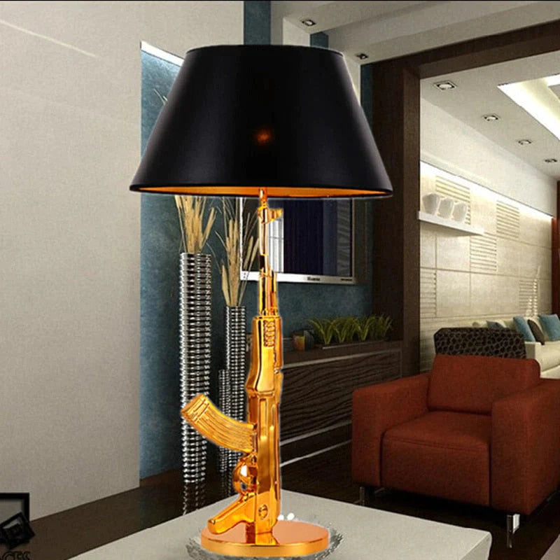 Nordic Modern AK47 Gun_Lounge Silbrig Gold Glanz Schlafzimmerlampe LED Stehlampen Kinder Kinderzimmer Leuchten Home Loft Dekor