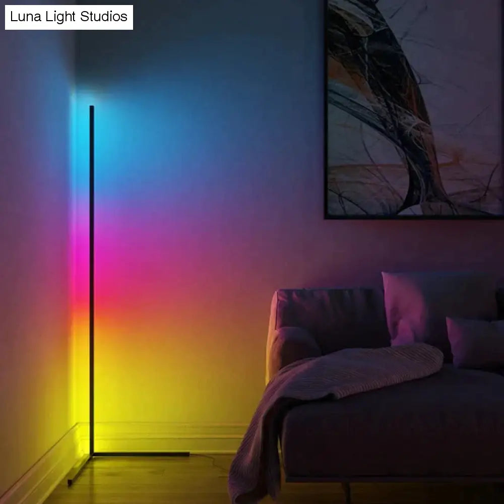 Lampadaire LED nordique RGB coin LED Angle droit lampadaires coloré chambre lampe éclairage télécommande coin lampe sur pied