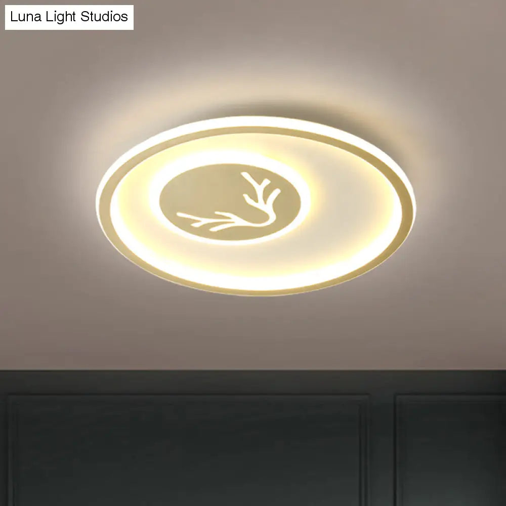 Minimalistische acryl Antler inbouwlamp - LED-lamp voor plafondmontage in goud voor slaapkamers